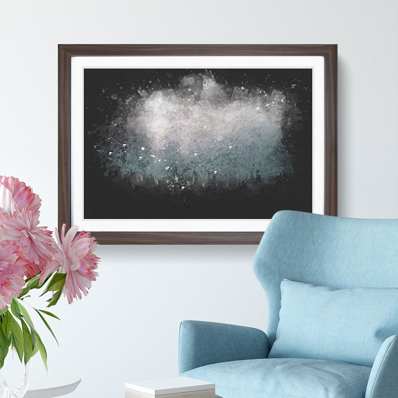 Sunlight over the Forest - Picture Frame Graphic Art Print, 45cm H x 63cm W x 2cm D, Walnut Framed