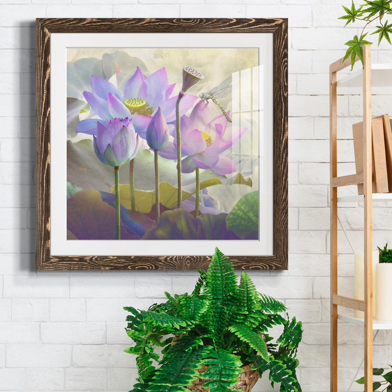 Lotus Sanctuary I-Premium, reproduction encadrée - prête à être accrochée, H 27,5 po x l 27,5 po x P 1,5 po
