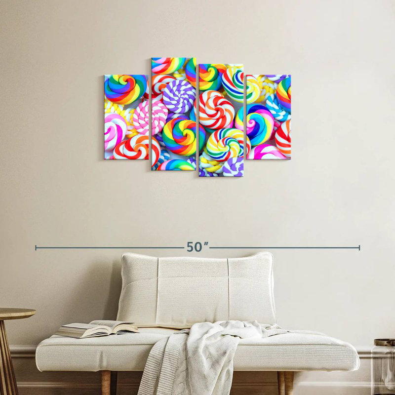 Yarlin Swirled Lollipops, 22" H x 36" W