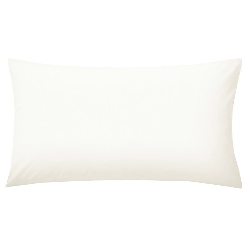 HELENA SPRINGFIELD PLAIN DYE 180 Thread Count Plain Pillowcase, Ivory