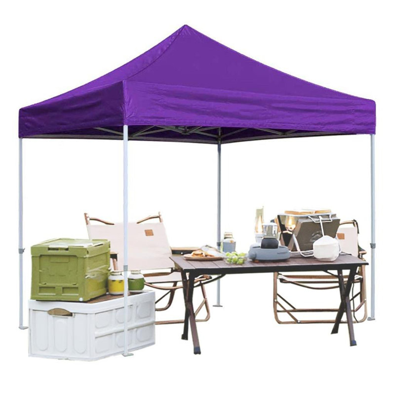 Amaziyah 96'' W x 96'' D Steel Pop-Up Canopy, Purple, 8ft x 8ft