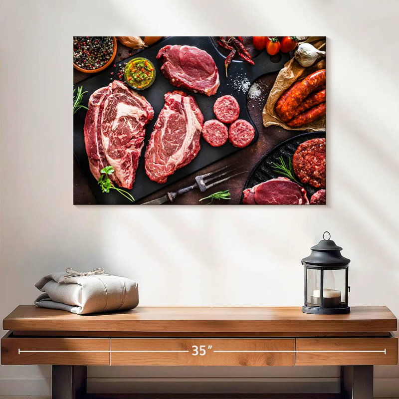 Yarlin Raw Seasoned Meat, 16" H x 24" W