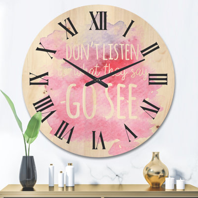 Solid Wood Wall Clock