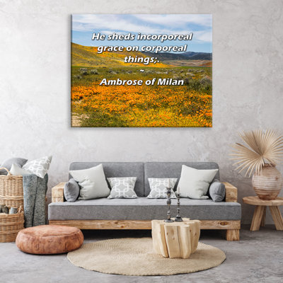 Trinx Gallery Wrapped Canvas By Ambrose of Milan: "He sheds incorporeal grace on corporeal th