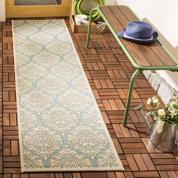 Frankee Performance Damask Indoor/Outdoor Area Rug