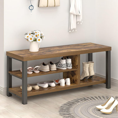 43.3" Modern Wood Storage Bench