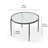 High-Quality Addlie Modern Golden/Charcoal Ribbed Glass Low Profile Round Coffee Table-97829073