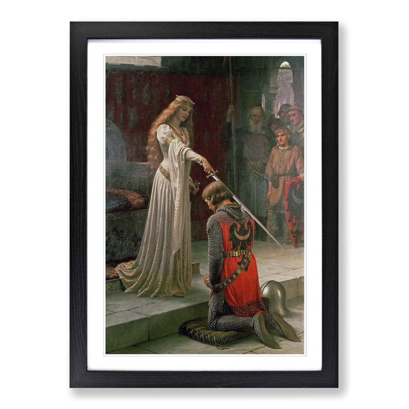 The Accolade by Edmund Leighton - Framed Print, Black