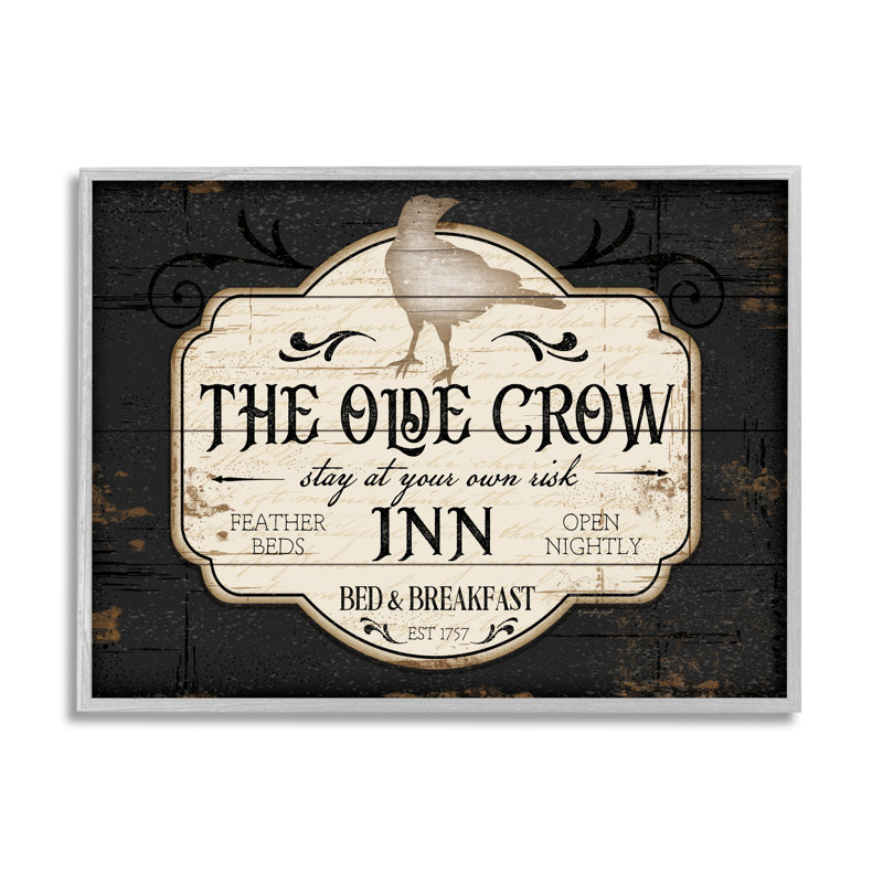The Olde Crow Inn 1757 par Jennifer Pugh - impression, H 16 po x l 20 po x P 1,5 po, Estampe numérique Farmhouse