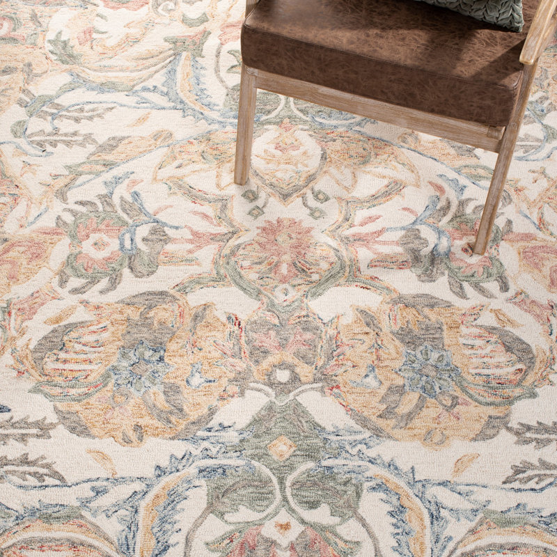 Tapis en laine touffeté à la main Georgiana, Rond 5 pi