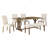 Dining Set 6-Piece, Rectangular, Wooden, With Bench, Upholstered, Dining Room Furniture-362288880