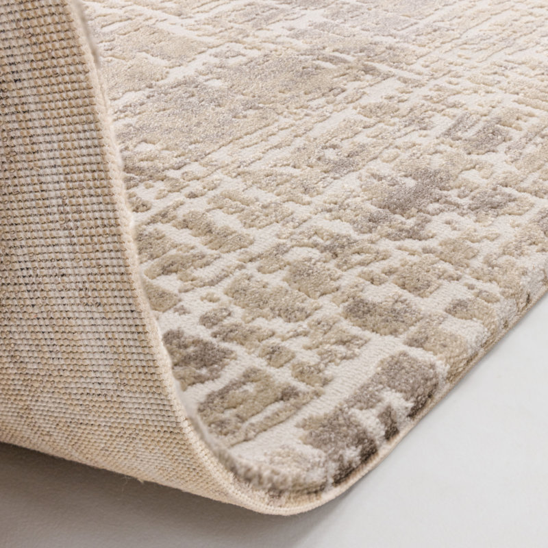 Sienna Textured Abstract Design Polypropylene Area Rug - Modern Rustic Living & Dining Room, Rectangle 160 x 230 cm