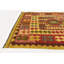 Tapis de la zone en laine rouge/beige 3 pi 3 po x 6 pi 5 po one-of-kind à la main noué la Doorfield