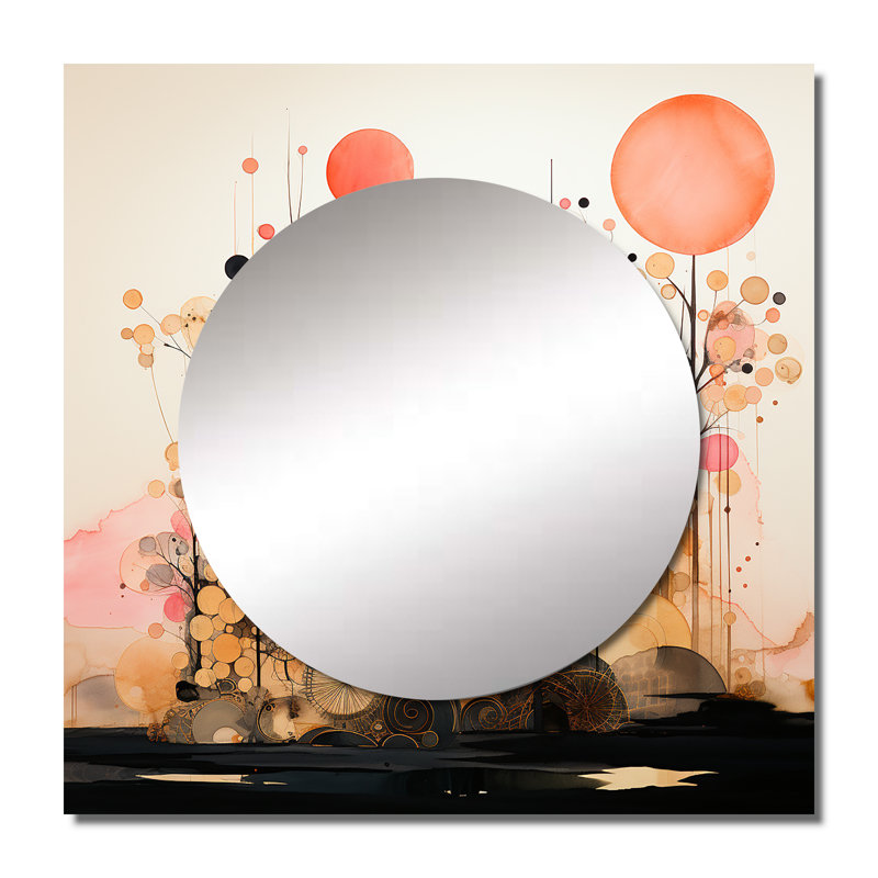Myrtlewood - Modern Geometric Square Living Room Wall Mirror Art, 29" x 29"