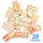 Giant Wooden Dominoes with Multi-Color Dots, 28-Piece Wood Domino Game Set for All Ages-58237306