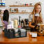 Coffee Bar Station Organiser Accessoires de bar à café en bois pour comptoir Organisateur de condiments à thé pour panier de rangement décoratif, noir-116793596