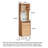 Solid Beech Pantry Cabinet with Sintered Stone Top, Slim & Tall Design