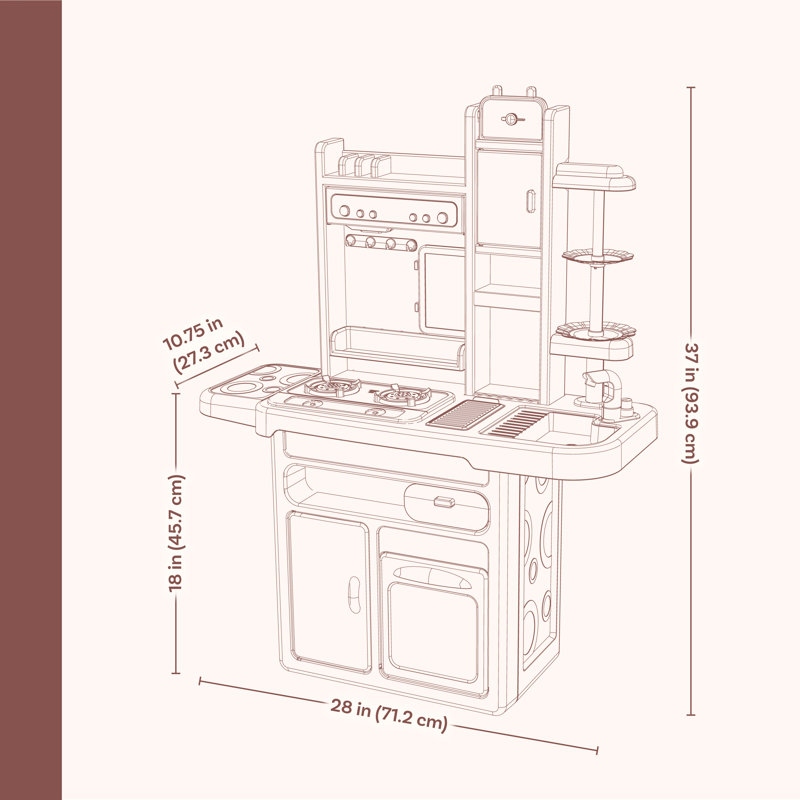 Mini Meals Kitchen Playset with Light, Sounds and Cooking Effects