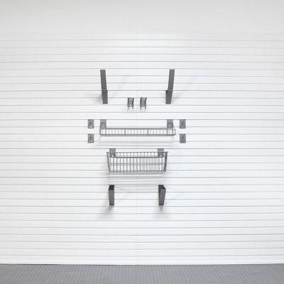 Steel Slatwall Bin Piece Set