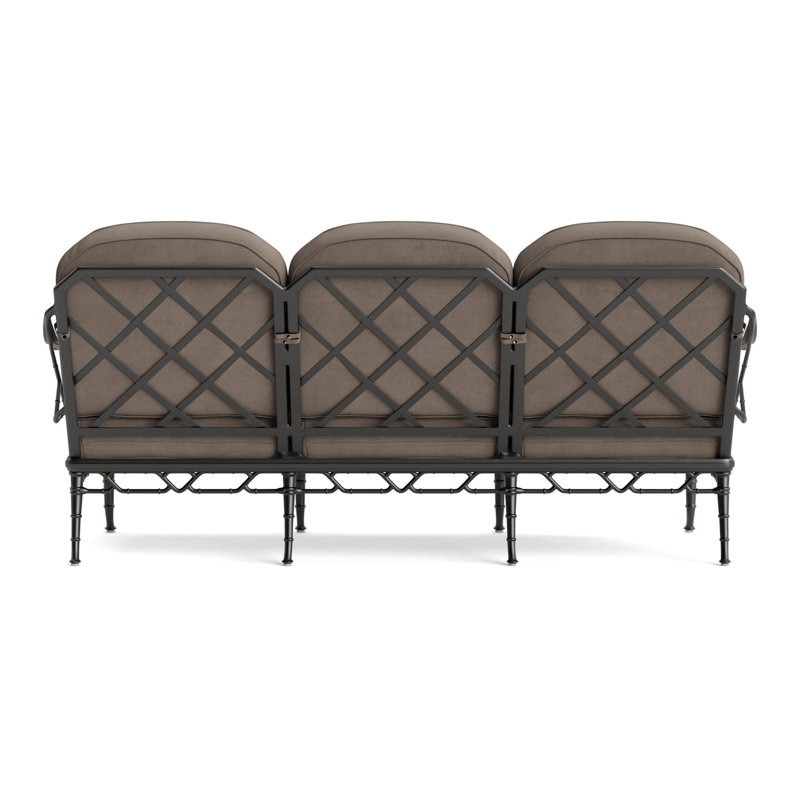Calcutta Outdoor 3 - Seat Patio Sofa, Fusion Moccasian, Textured Pewter
