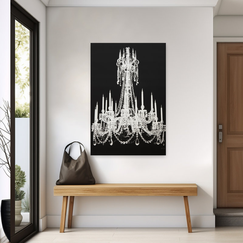 «Chandelier I Elegant Abstract Contemporary Landscape Nature», reproduction d'art murale, 60" H x 40" W