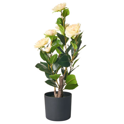 60cm Faux Camellia Plant in Pot