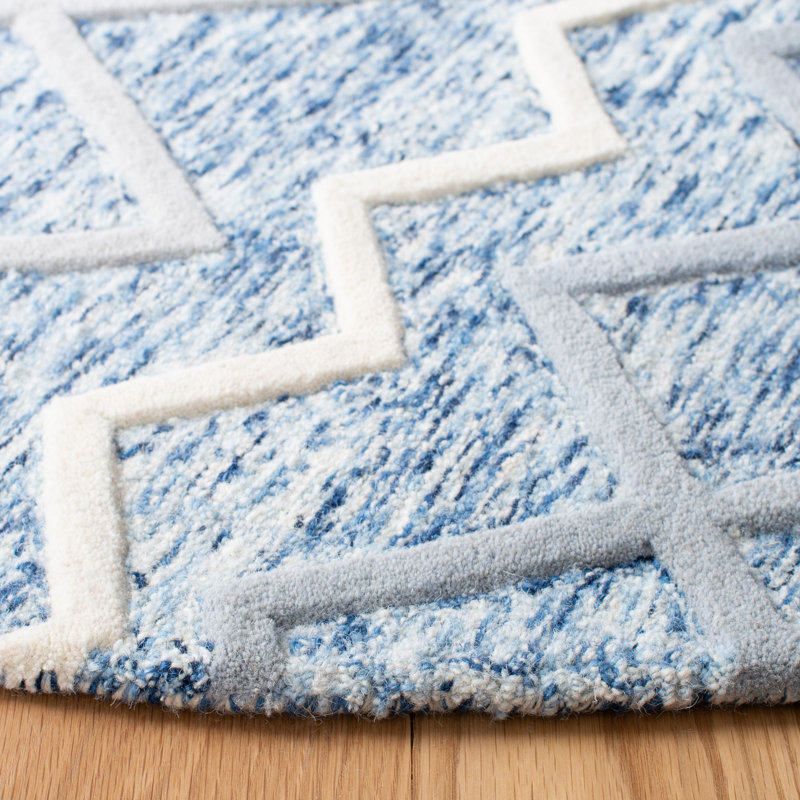 Emst Hand Tufted New Zealand Wool Southwestern Rug, Rectangle 4' x 6'