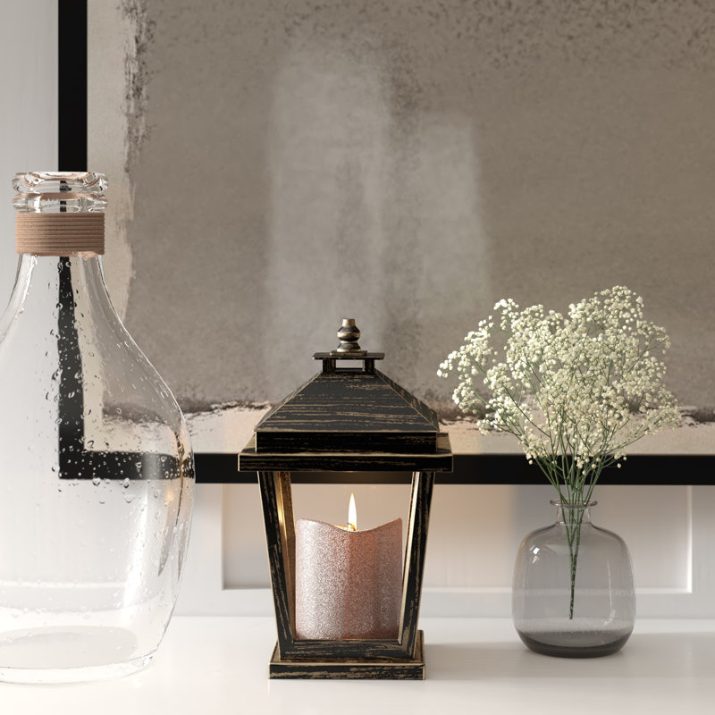 5x5x8.5" Menifee Lantern W/Led Candle, 1
