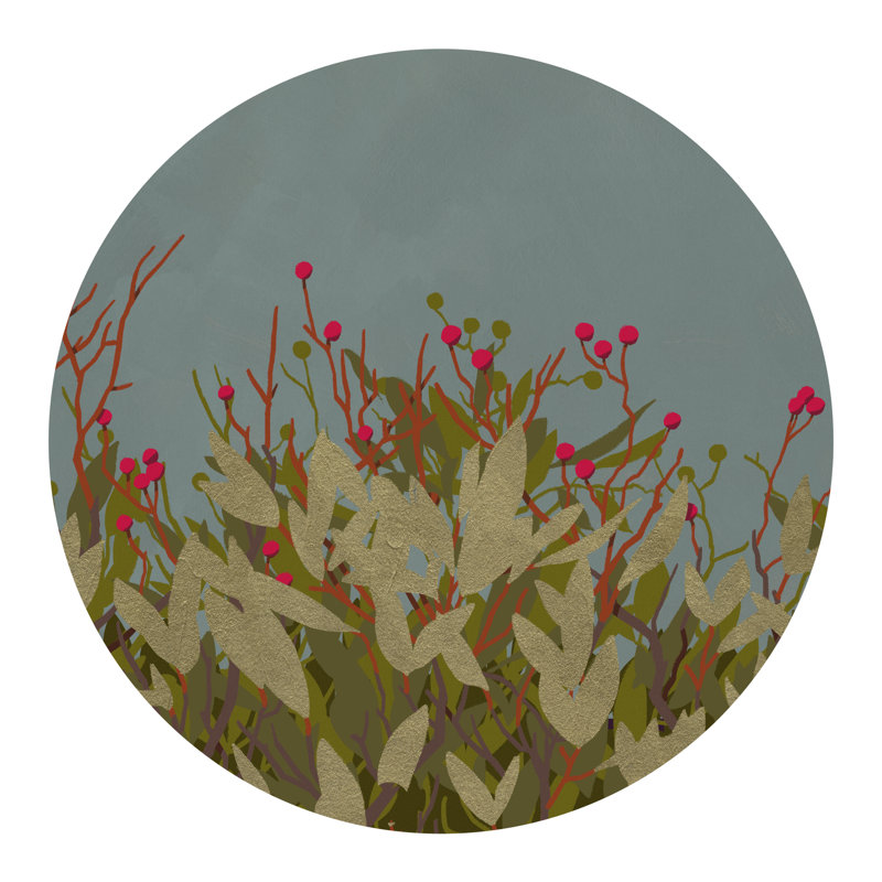 «Winterberry Bush I» par Jacob Green - impression sur toile tendue, H 20 po x l 20 po