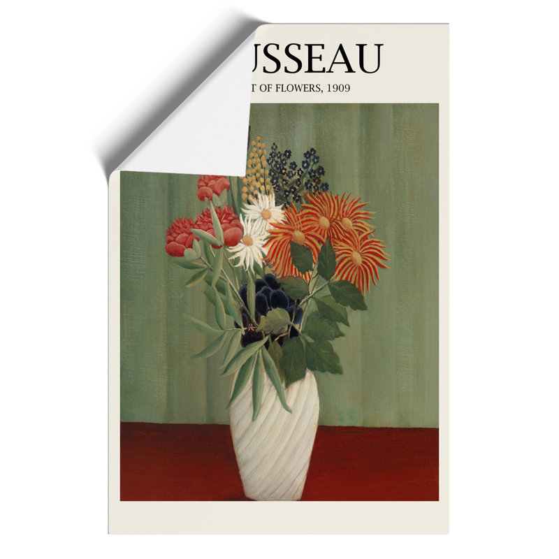 Bouquet Of Flowers Vol.2 by Henri Rousseau - No Frame Painting, 59cm H x 42cm W x 0.1cm D