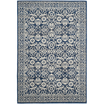 Tapis bleu / gris / ivoire Jodell
