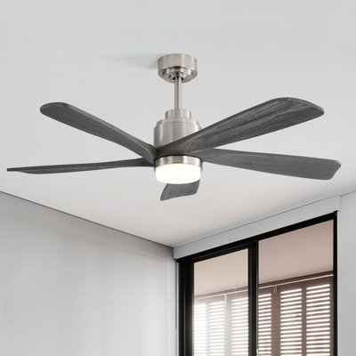 Sofucor 52" 5-Solid Blade Smart Modern Ceiling Fan with LED Light,Remote