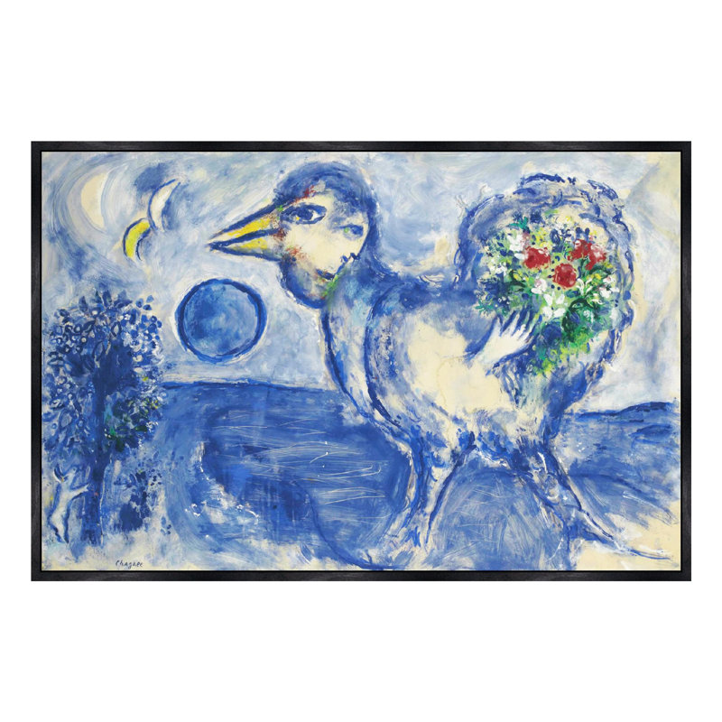 Art encadré sur toile, estampe numérique par Marc Chagall, décorations pour bureau à domicile, 24 po x 32 po