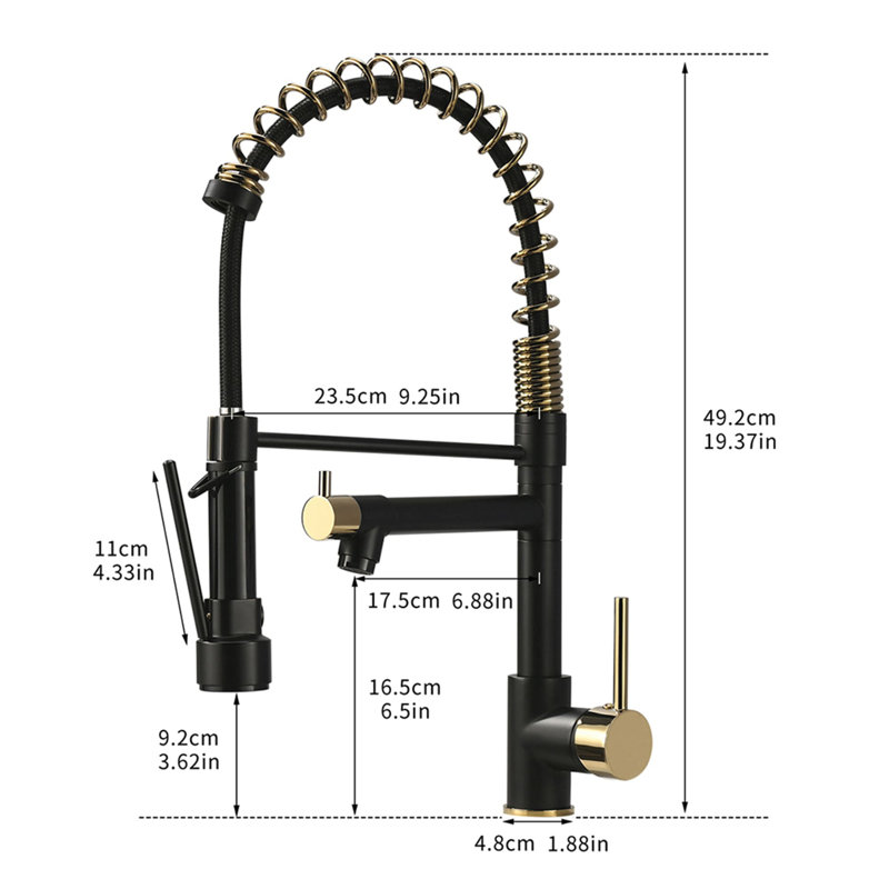 AWZTOO Pull Down Kitchen Faucet