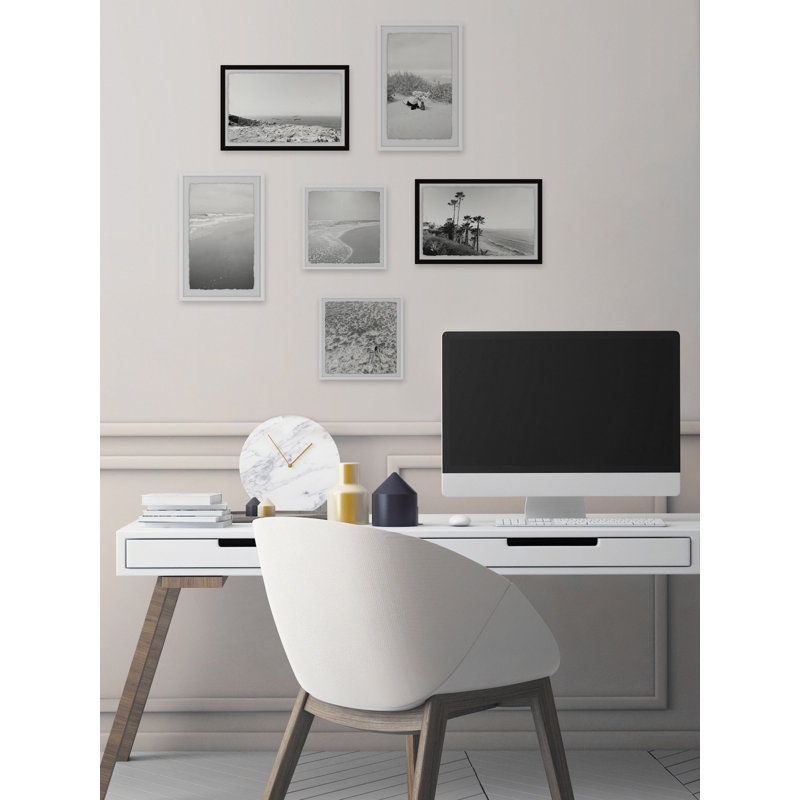 Hexaptych teintes gris côtiers