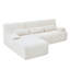 Canapé modulaire moderne de 98 po sans canapé en forme de L Canapé confortable pour le salon, beige-133232902-133232903