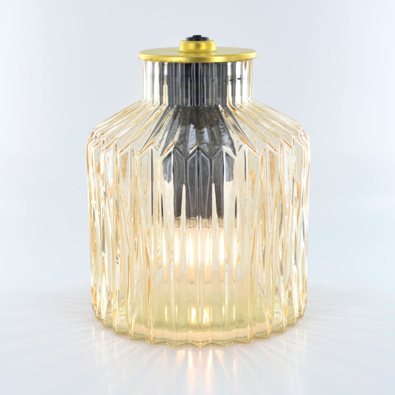 Sandersville Glass Novelty Lamp, Gold