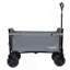 Chariot tout-en-un convertible pliant à 4 roues avec siège et laisse pour chien - Chariot utilitaire pliable robuste pour le camping, la plage, le magasinage - Siège polyvalent et espace de rangement, gris