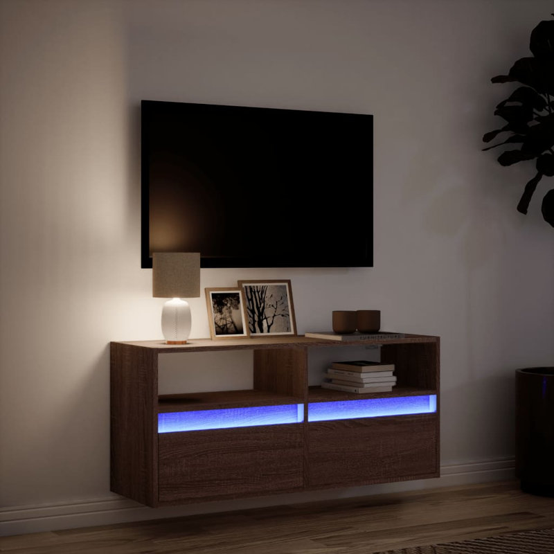 Dallton Unfinished TV Stand, 80cm, Brown Oak