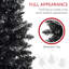 Arbre de Noël artificiel de 59,1 po de hauteur avec 160 lumières, 294 pointes, grand arbre de décoration noir de 5 pi