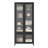 Large Metal Storage Cabinet Display Cabinet, Waffle-Grids Tempered Glass-785897832