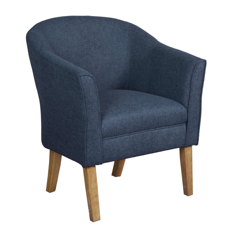 Chunky Textured Accent Chair, Textured Navy