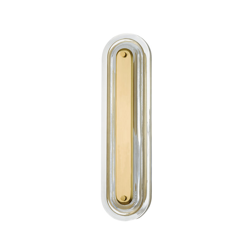 Applique murale Litton par PEMBROOKE & IVES, Laiton vieilli, H 21,25 po x l 5,75 po x P 5,75 po