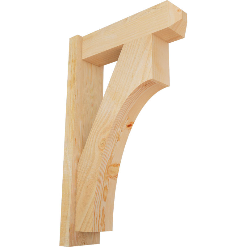 Persienne en bois rustique Westlake Craftsman, Sapin Douglas de 6 po (sciage brut), P 34 po x H 38 po