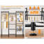 Armoire-penderie portative - noire - 4 supports à vêtements autoportants avec tringles pour la chambre à coucher, le vestiaire ou le vestibule