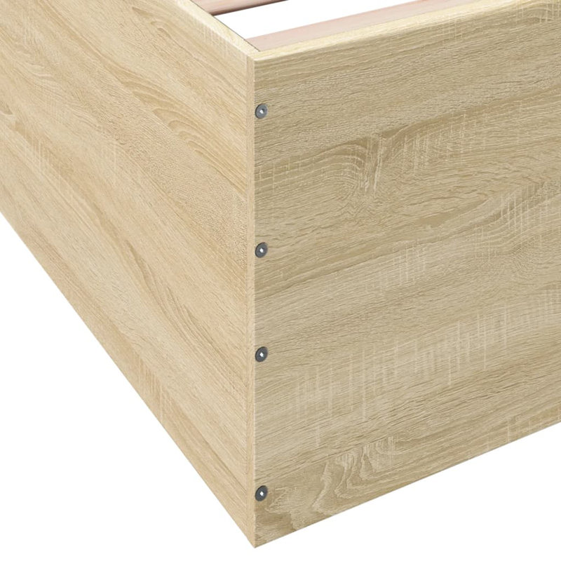 Pautauros Bed, Small Single (75 x 190 cm), Sonoma Oak