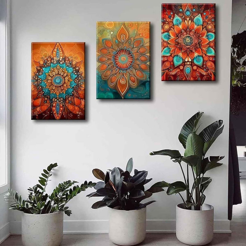 3 Piece Wrapped Canvas Print, 60 cm H x 40 cm W