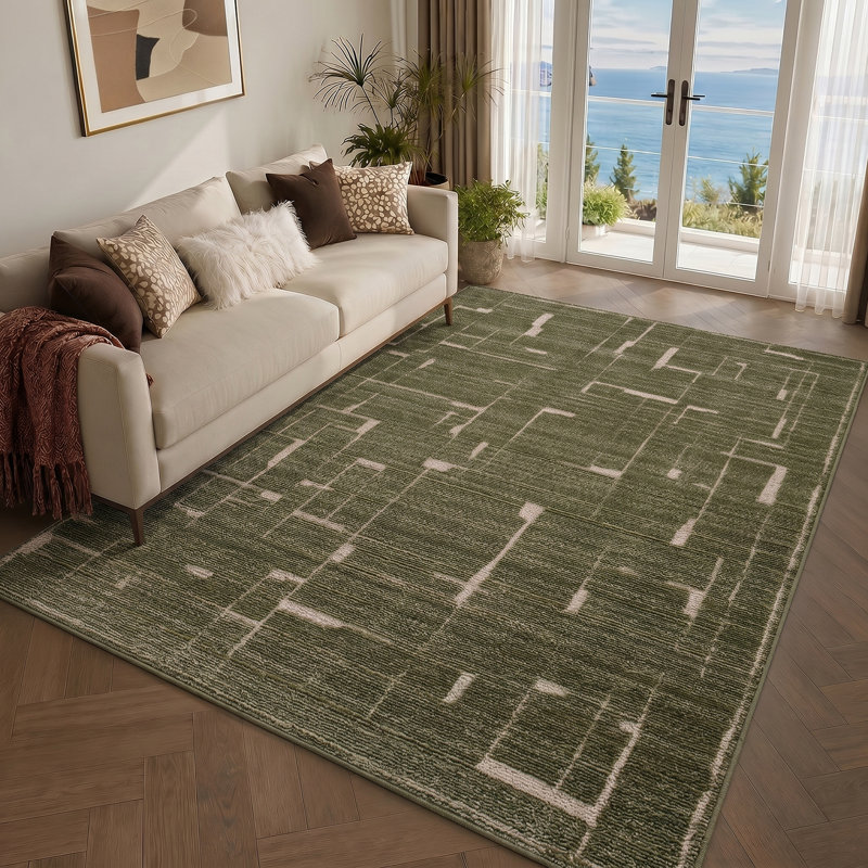 Geometric Area Rug, Rectangle 200 x 275 cm