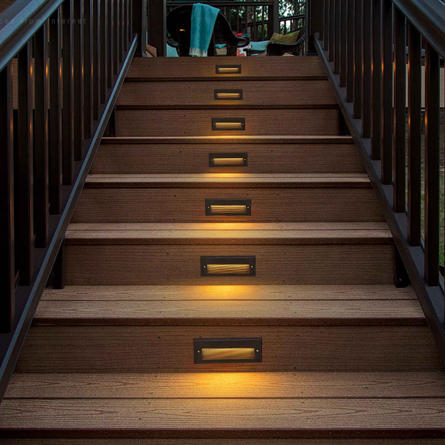 LEONLITE 9" LED Lights for Deck Pathway Fence 3000K Warm White |