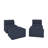Praia 124" W Fully Assembled Weather Resistant U-Shaped Outdoor Sectional-684535849